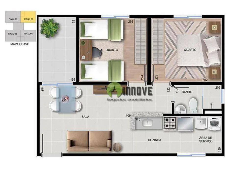 Apartamento, 2 quartos, 45 m² - Foto 8