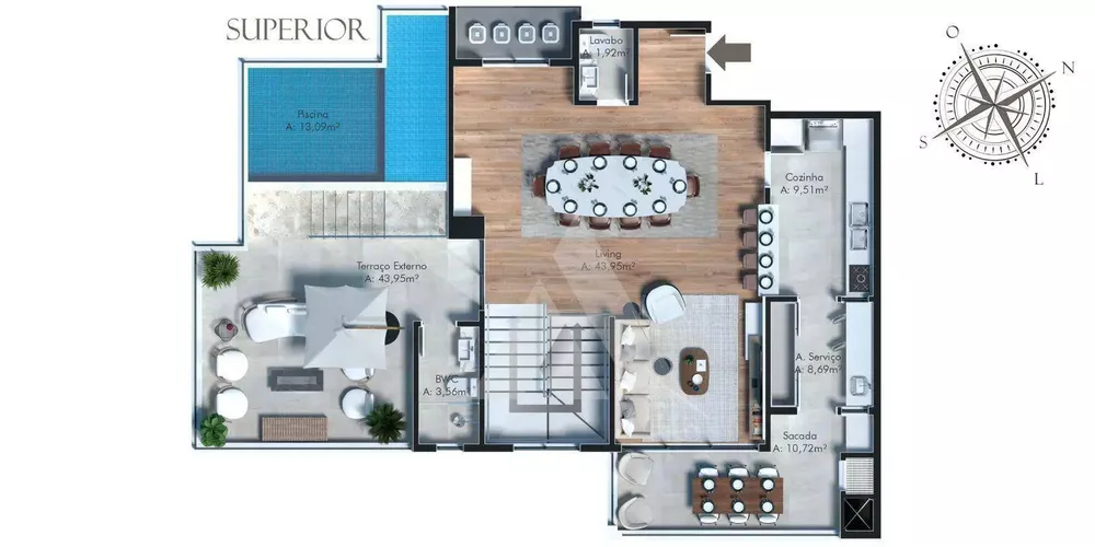 Apartamento, 4 quartos, 297 m² - Foto 2