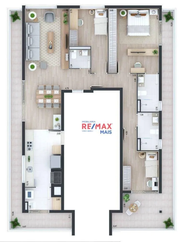 Apartamento, 3 quartos, 100 m² - Foto 23