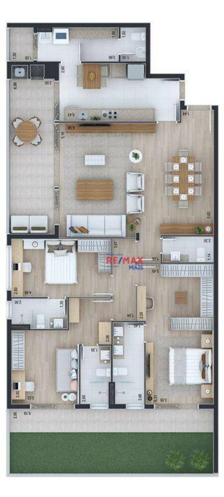 Apartamento à venda com 3 quartos, 292m² - Foto 3