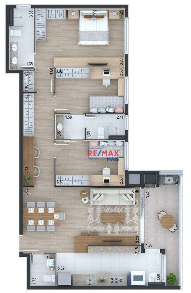 Apartamento, 2 quartos, 90 m² - Foto 3