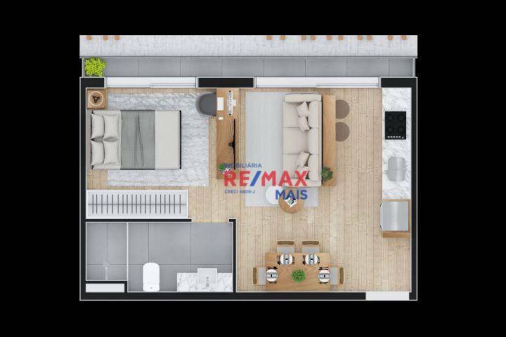 Apartamento, 1 quarto, 53 m² - Foto 3