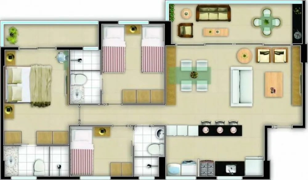 Apartamento, 3 quartos, 80 m² - Foto 4