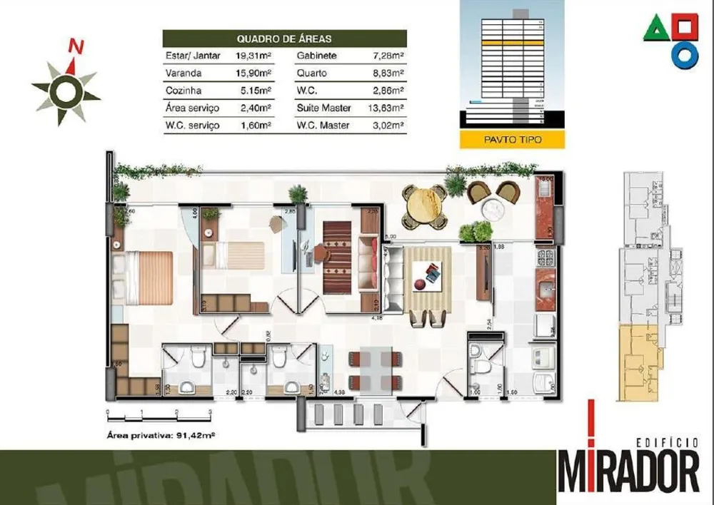 Apartamento, 3 quartos, 92 m² - Foto 4