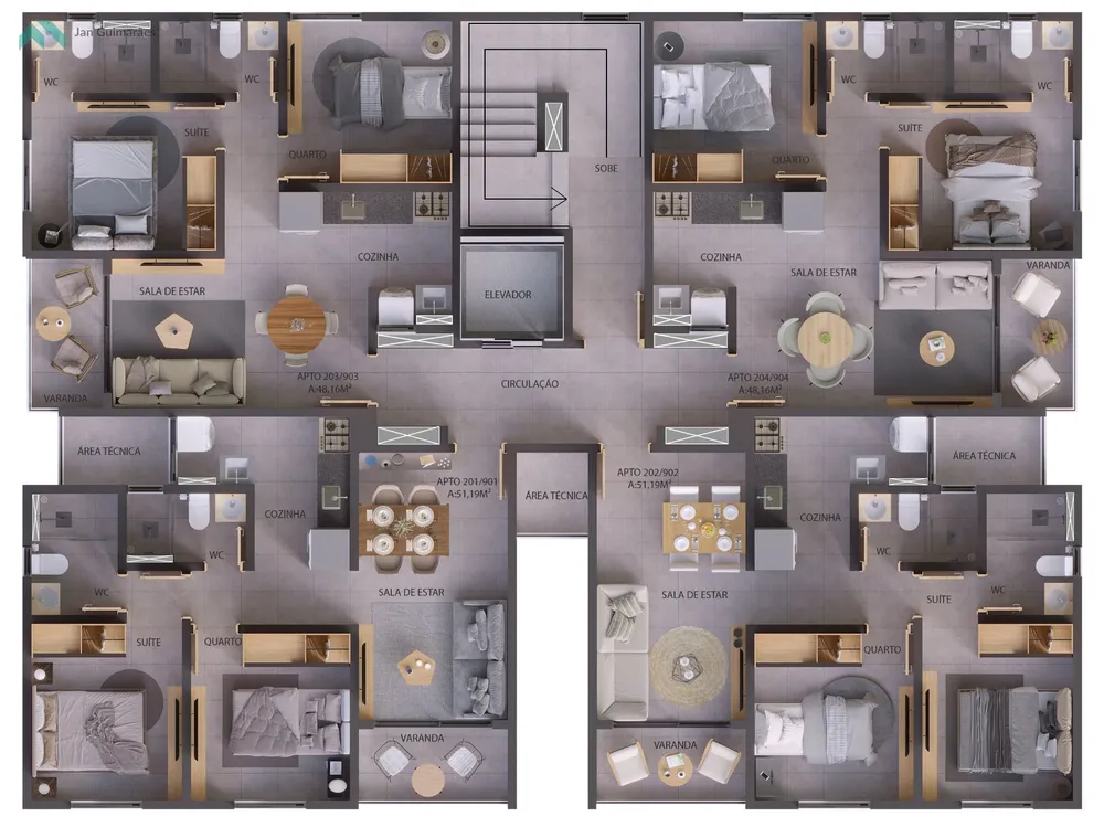 Apartamento, 2 quartos, 47 m² - Foto 4
