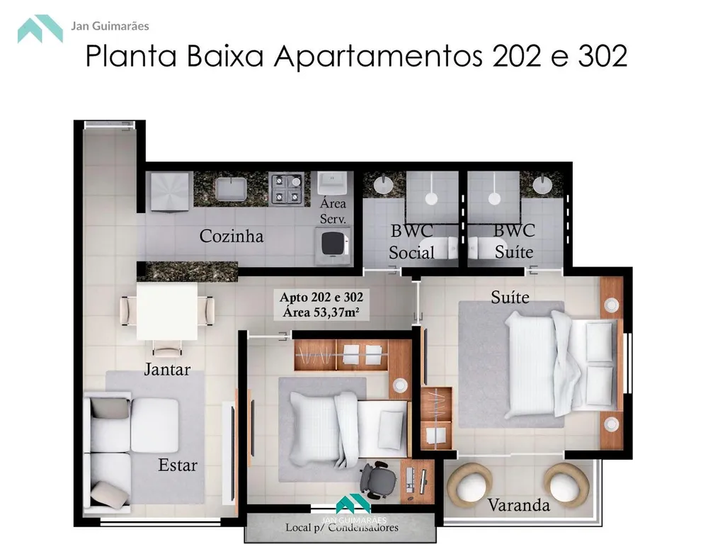 Apartamento, 1 quarto, 33 m² - Foto 3