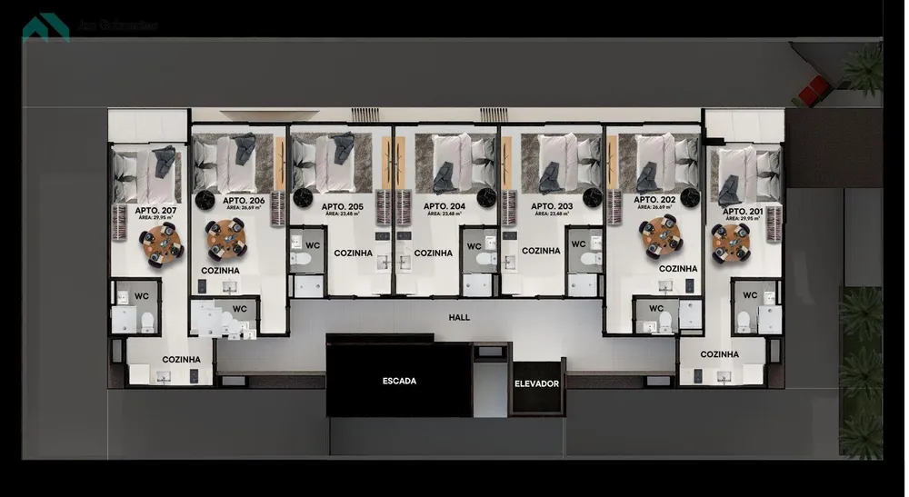 Flat/Apart Hotel, 1 quarto, 23 m² - Foto 4