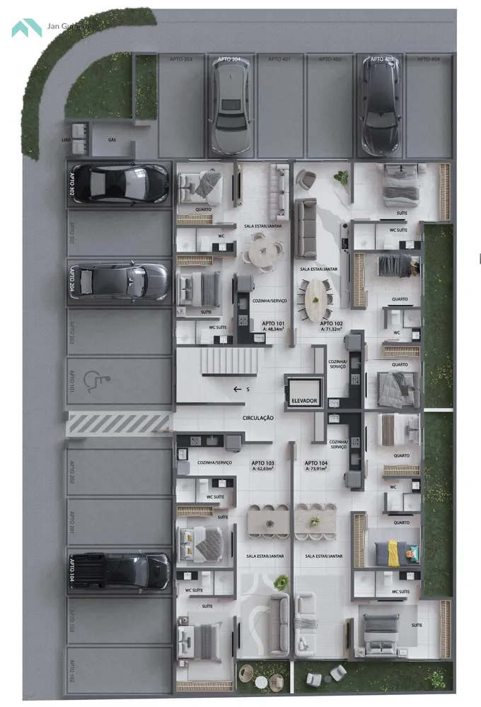 Apartamento, 2 quartos, 66 m² - Foto 3