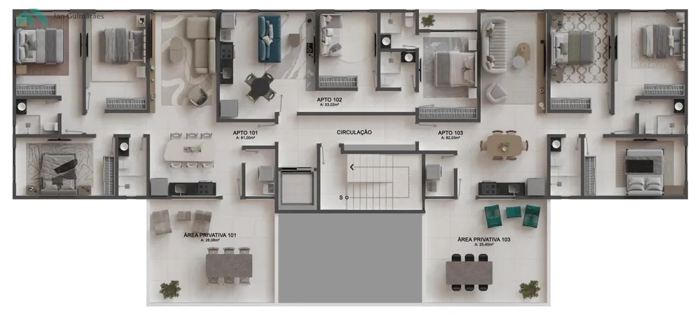Apartamento, 3 quartos, 82 m² - Foto 3