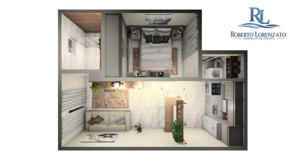 Apartamento, 1 quarto, 37 m² - Foto 1