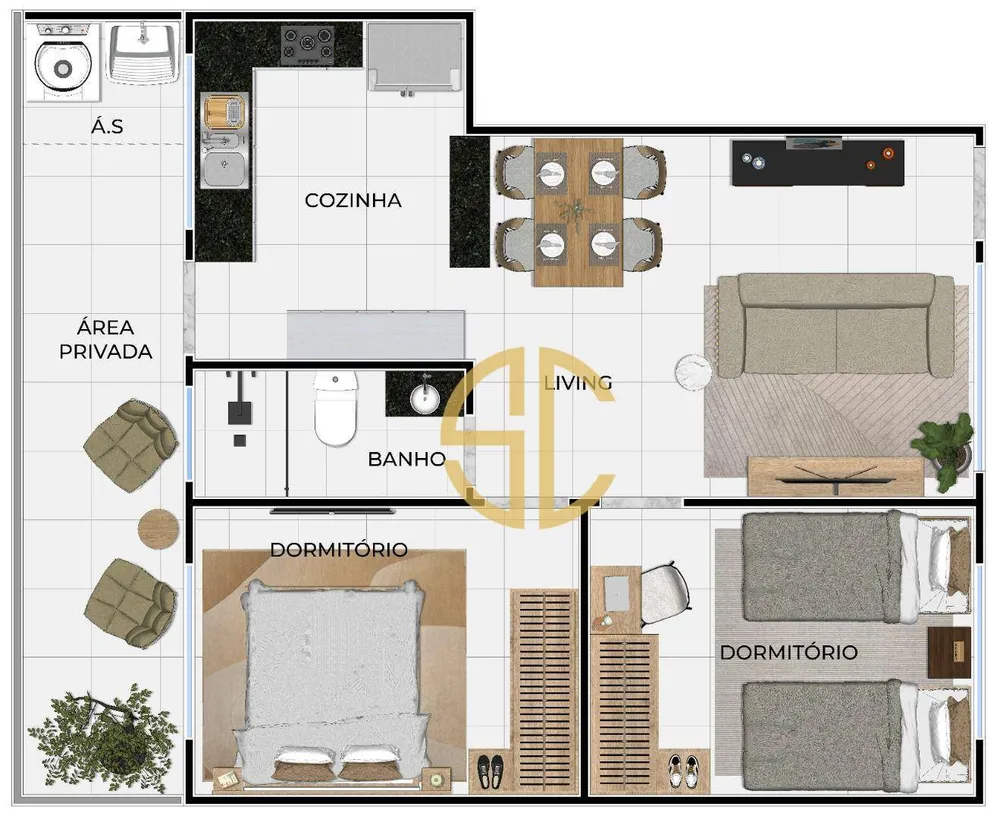 Casa, 2 quartos, 43 m² - Foto 4