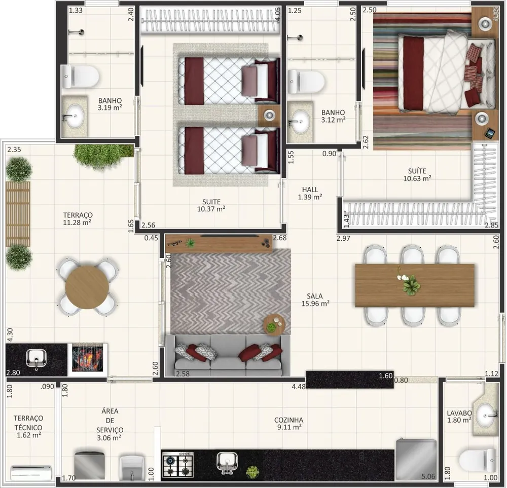 Apartamento, 2 quartos, 79 m² - Foto 2