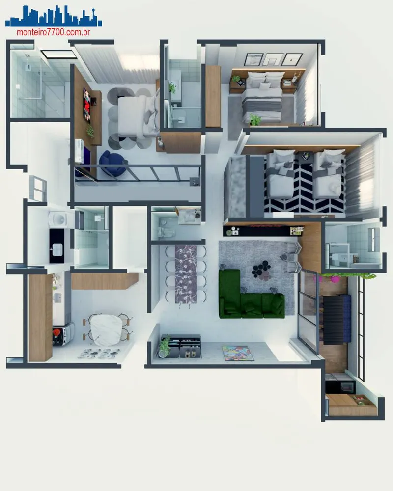 Apartamento, 3 quartos, 151 m² - Foto 3