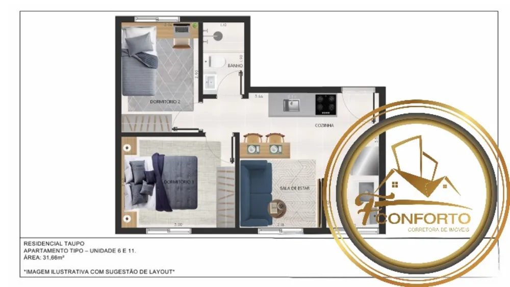 Apartamento, 1 quarto, 26 m² - Foto 1