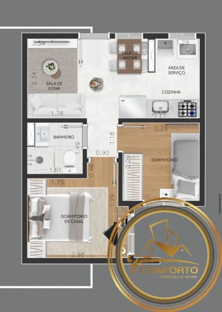 Apartamento, 2 quartos, 35 m² - Foto 5