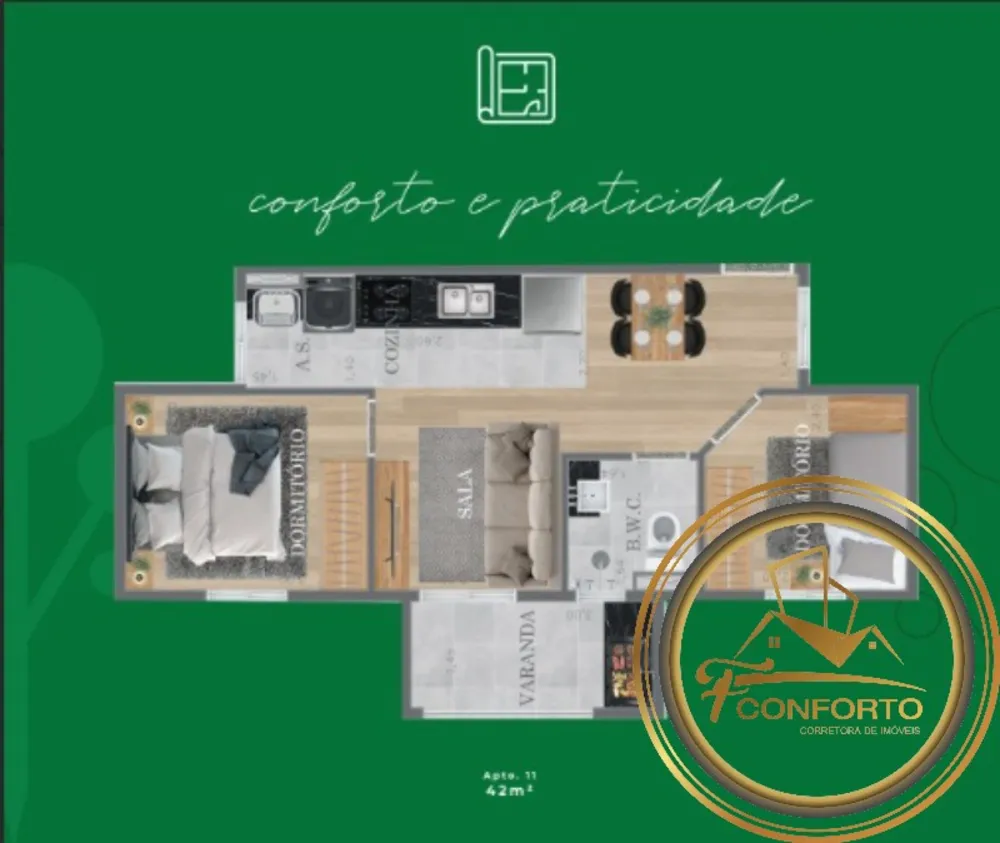 Apartamento, 2 quartos, 36 m² - Foto 7