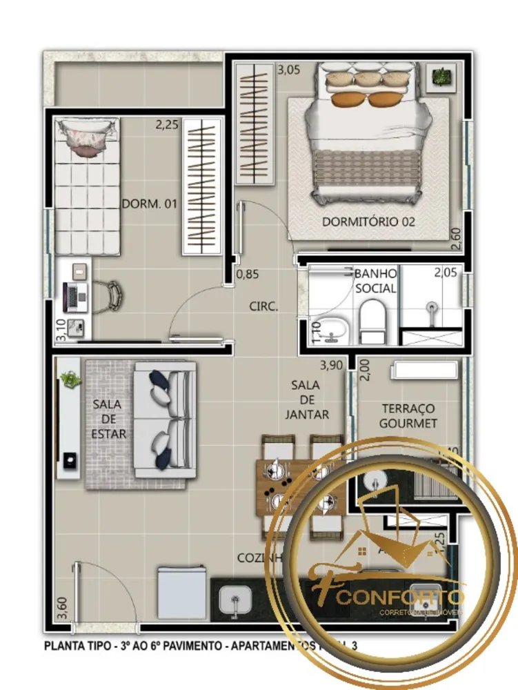 Apartamento, 2 quartos, 41 m² - Foto 5