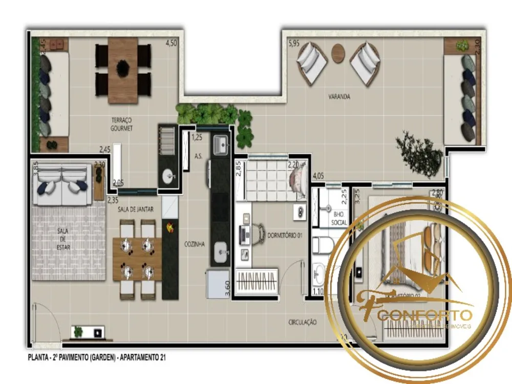 Apartamento, 2 quartos, 41 m² - Foto 2