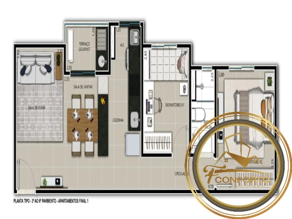 Apartamento, 2 quartos, 41 m² - Foto 8