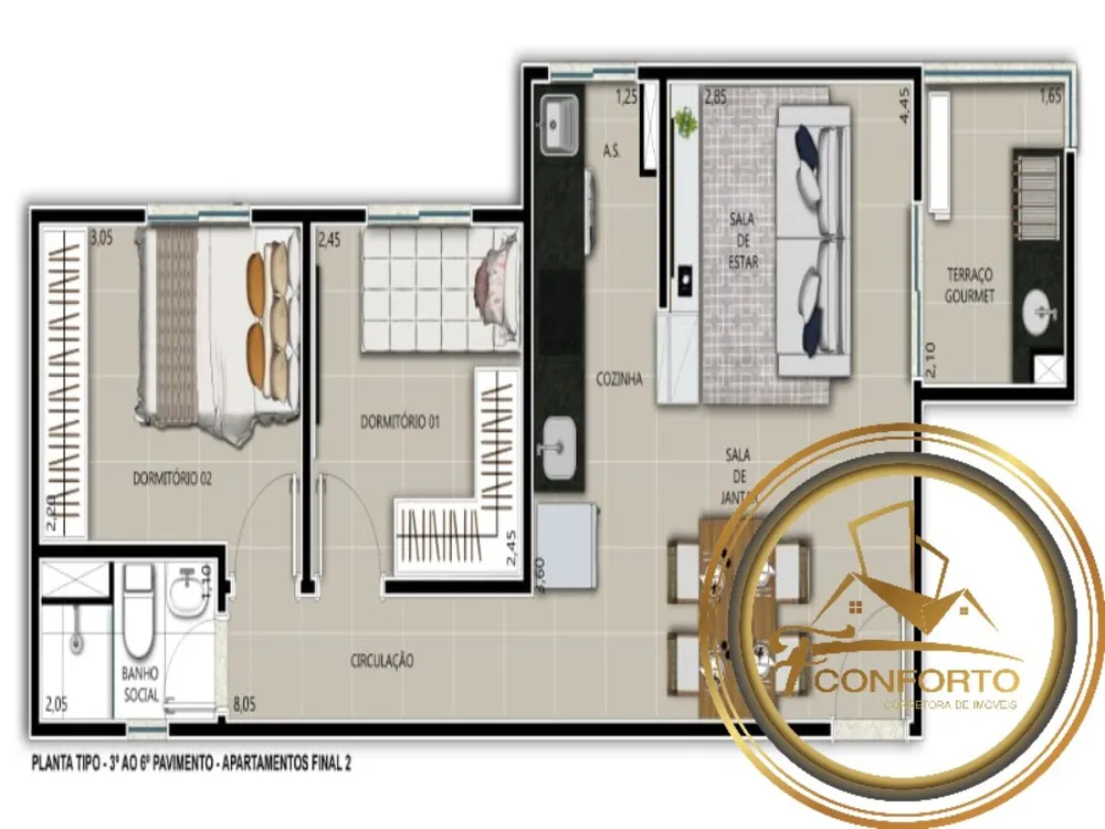 Apartamento, 2 quartos, 41 m² - Foto 4