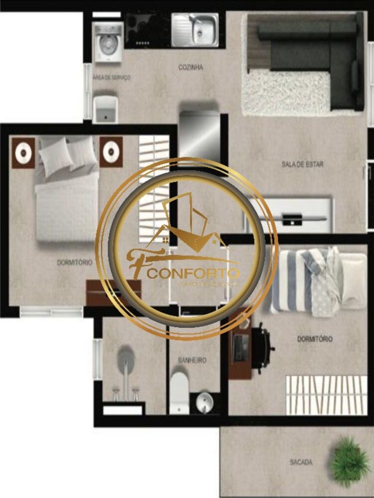 Apartamento, 2 quartos, 54 m² - Foto 3