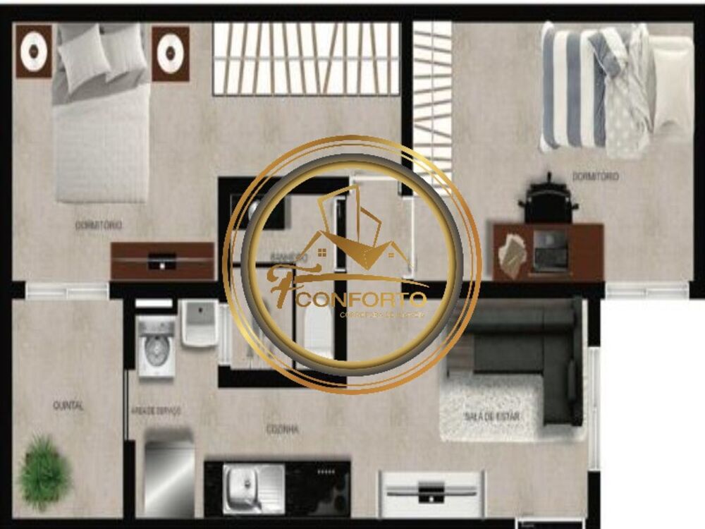 Apartamento, 2 quartos, 54 m² - Foto 2