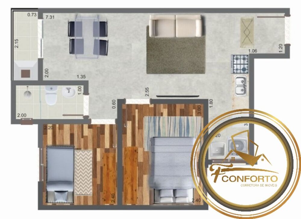 Apartamento, 2 quartos, 38 m² - Foto 5