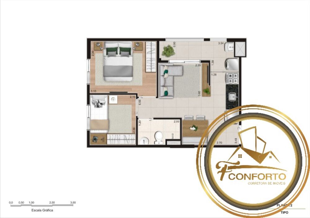 Apartamento, 2 quartos, 38 m² - Foto 23