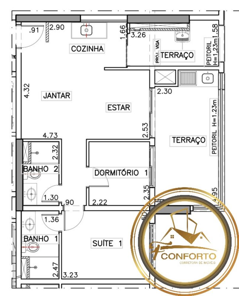 Apartamento, 2 quartos, 68 m² - Foto 1