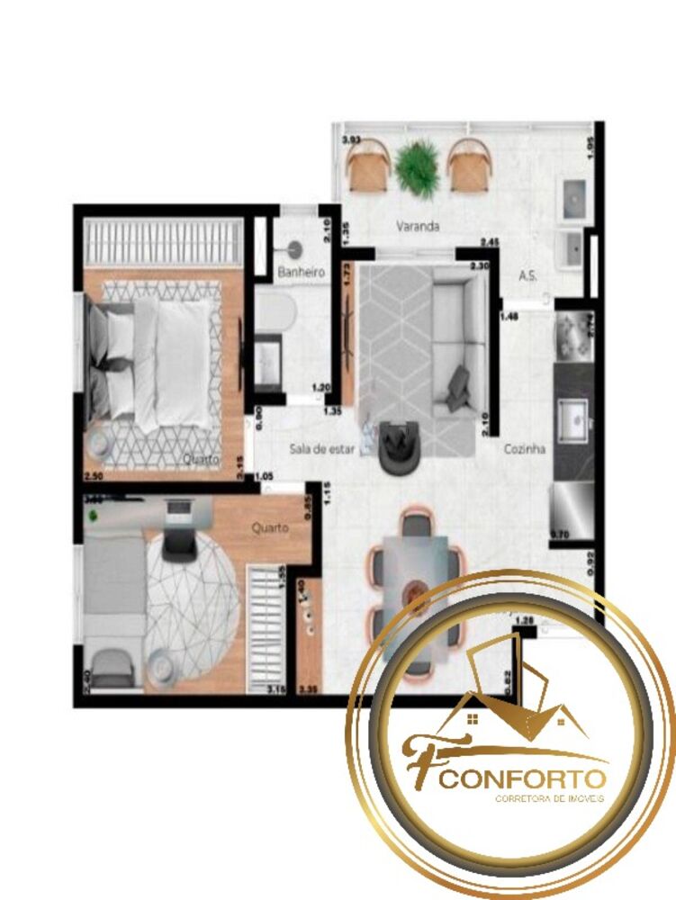 Apartamento, 2 quartos, 49 m² - Foto 21