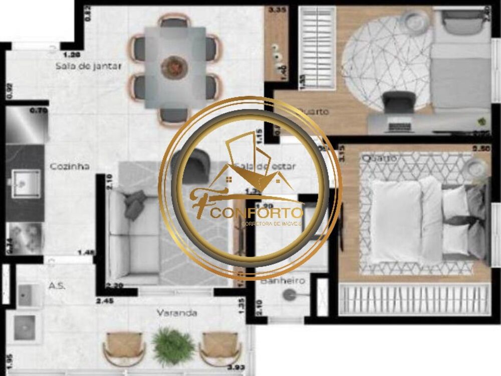 Apartamento, 2 quartos, 49 m² - Foto 7