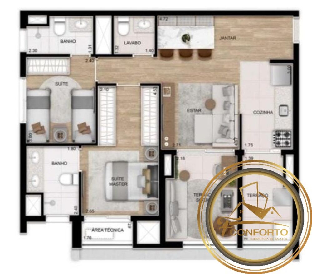 Apartamento, 2 quartos, 76 m² - Foto 13