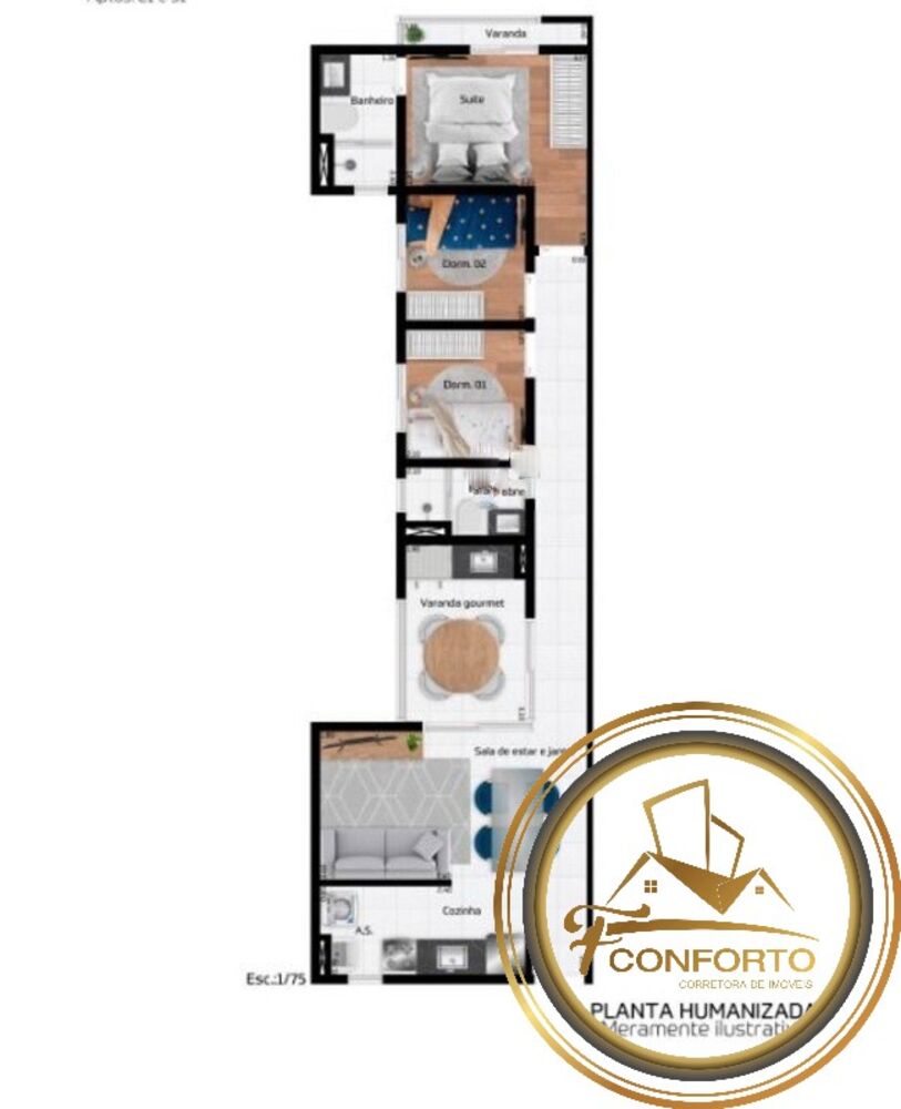 Apartamento, 3 quartos, 68 m² - Foto 6