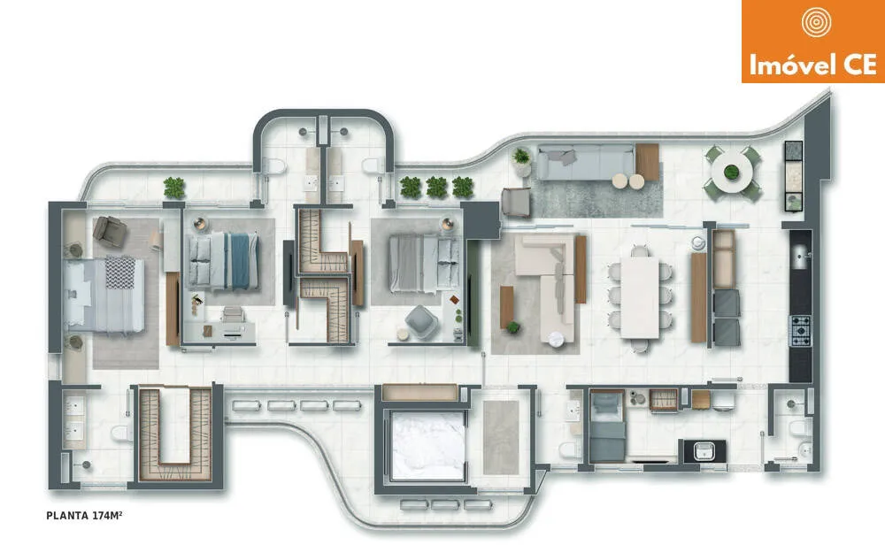 Apartamento, 3 quartos, 174 m² - Foto 6