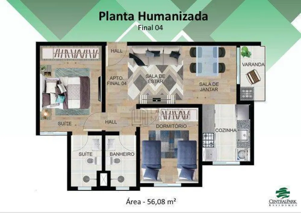 Apartamento, 2 quartos, 56 m² - Foto 4