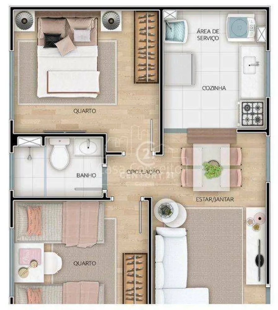 Apartamento, 2 quartos, 39 m² - Foto 6
