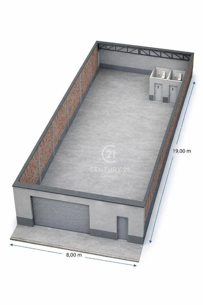 Depósito-Galpão, 152 m² - Foto 1