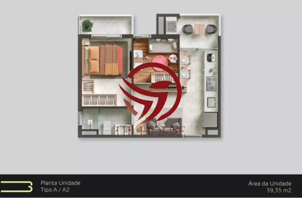 Apartamento à venda com 2 quartos, 36m² - Foto 3