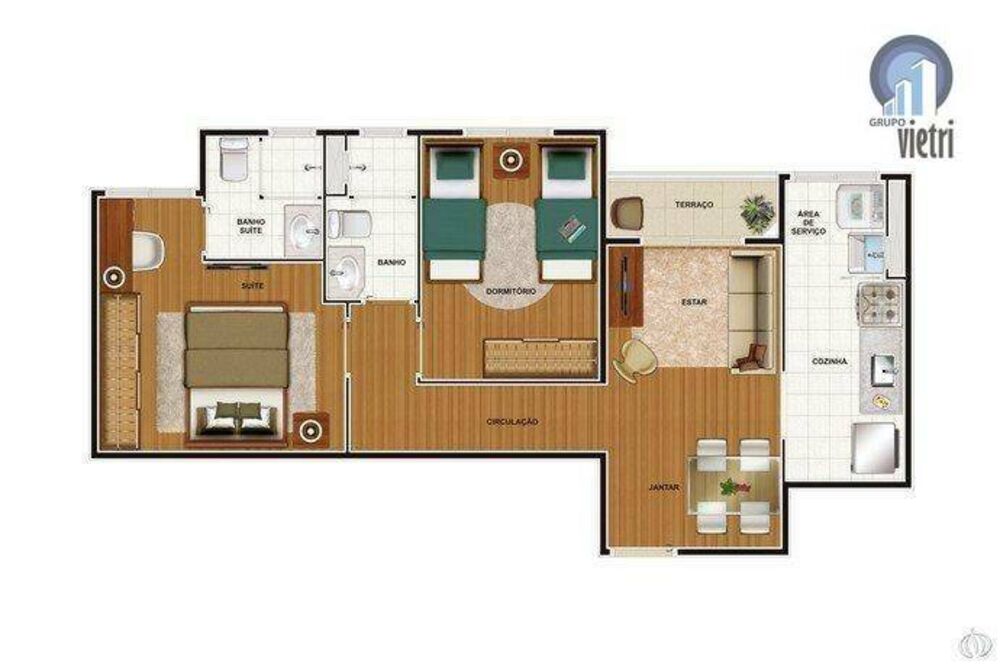 Apartamento, 2 quartos, 53 m² - Foto 3