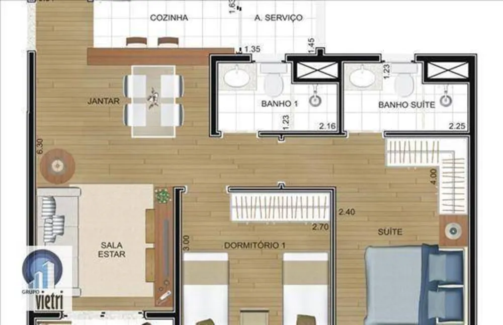 Apartamento, 2 quartos, 56 m² - Foto 5