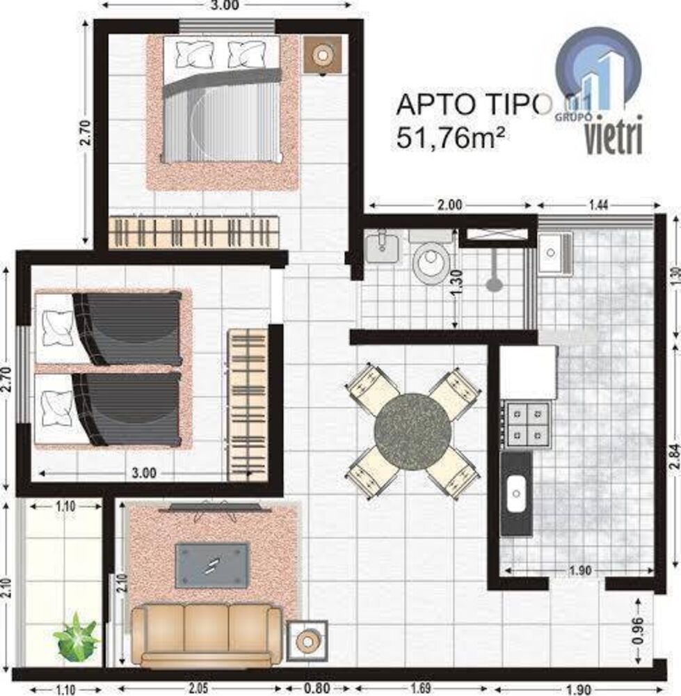 Apartamento, 2 quartos, 50 m² - Foto 5