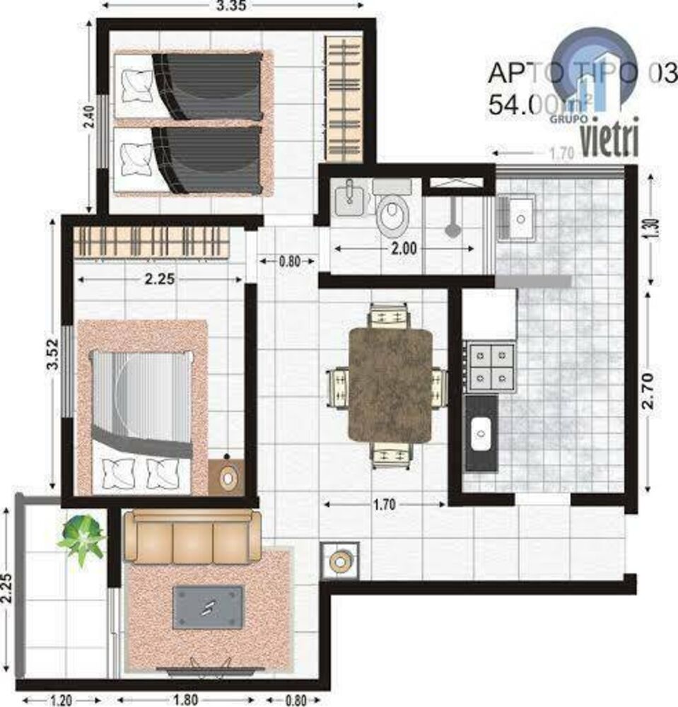 Apartamento, 2 quartos, 50 m² - Foto 6