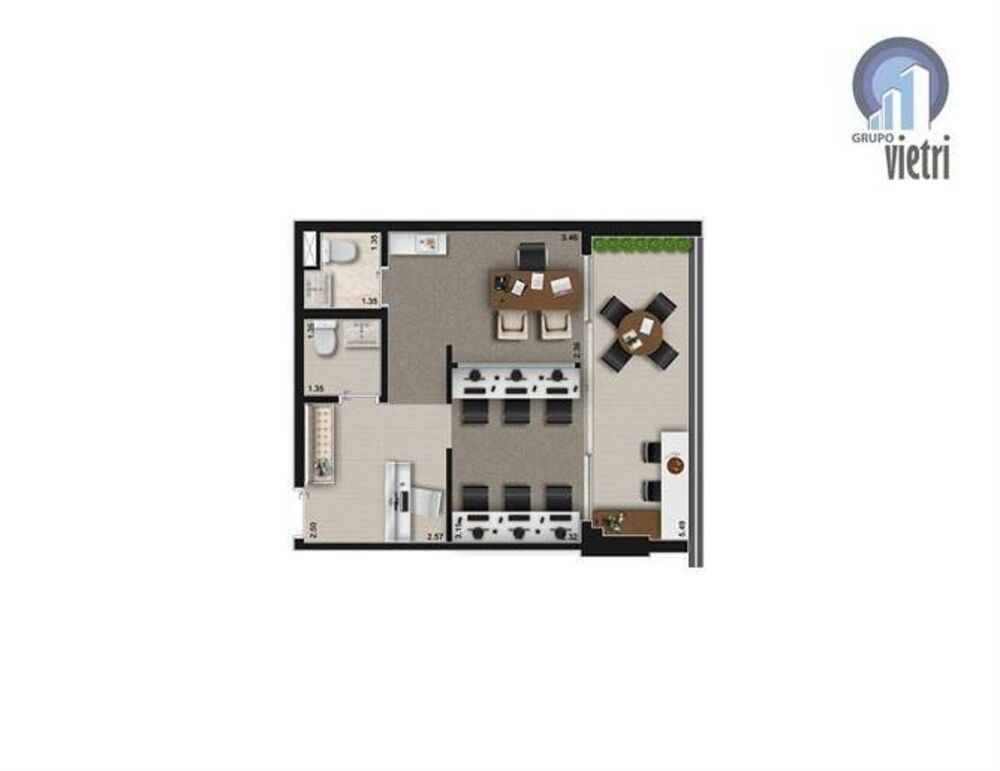 Sala-Conjunto, 35 m² - Foto 2