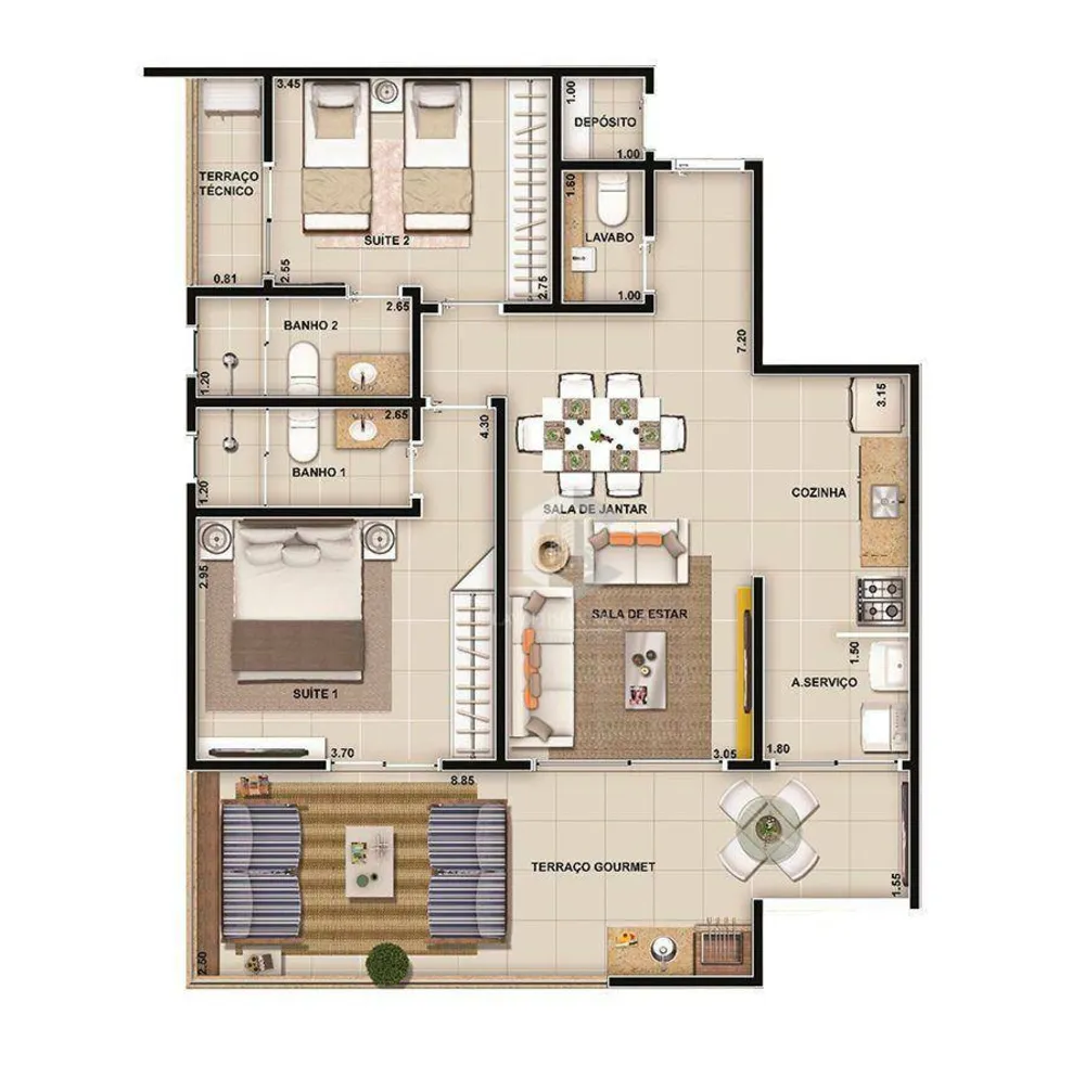 Apartamento, 2 quartos, 91 m² - Foto 15