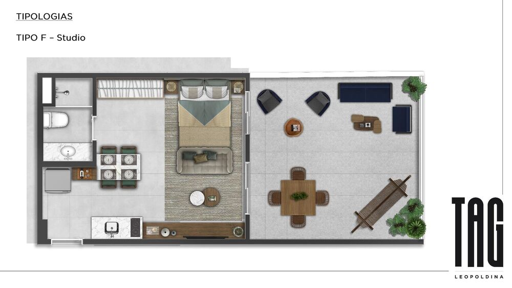 Apartamento, 1 quarto, 50 m² - Foto 1