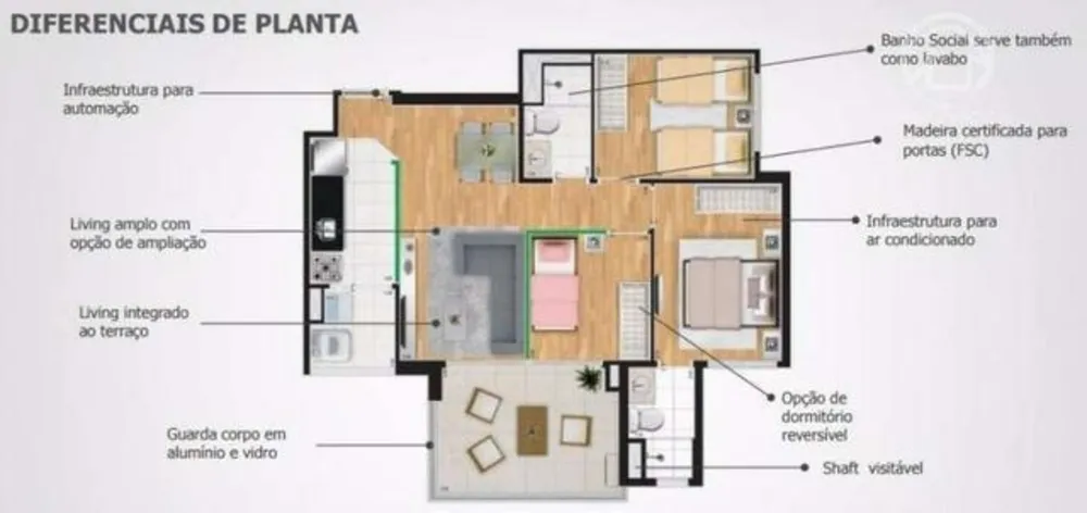 Apartamento, 3 quartos, 70 m² - Foto 5