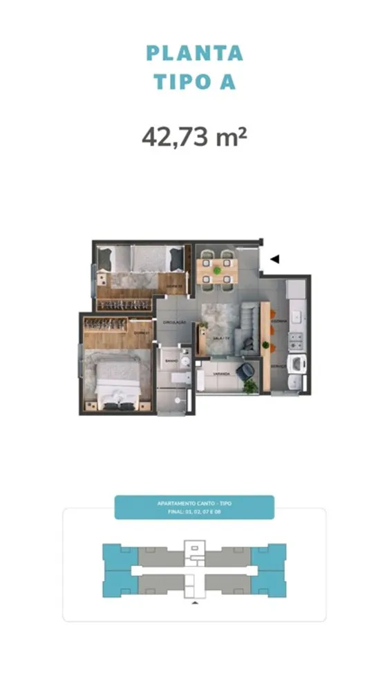 Apartamento, 2 quartos, 42 m² - Foto 4