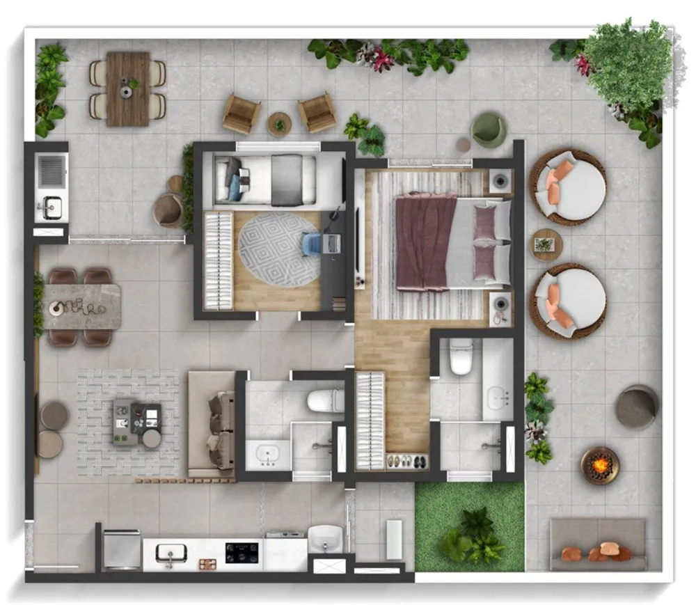 Apartamento, 2 quartos, 65 m² - Foto 2