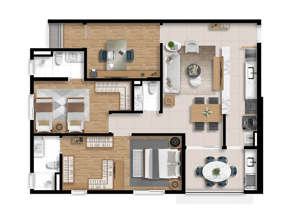Apartamento, 3 quartos, 106 m² - Foto 7