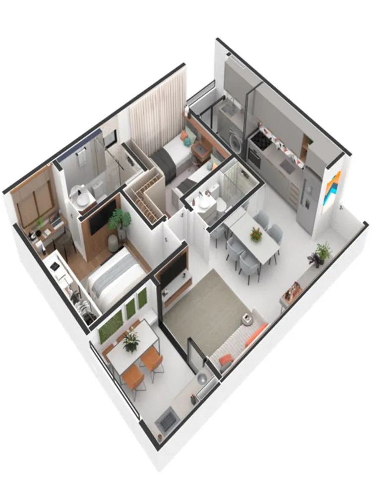 Apartamento, 1 quarto, 53 m² - Foto 1